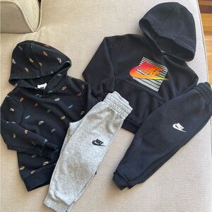 Nike Kids Black and Gray Jogger Set